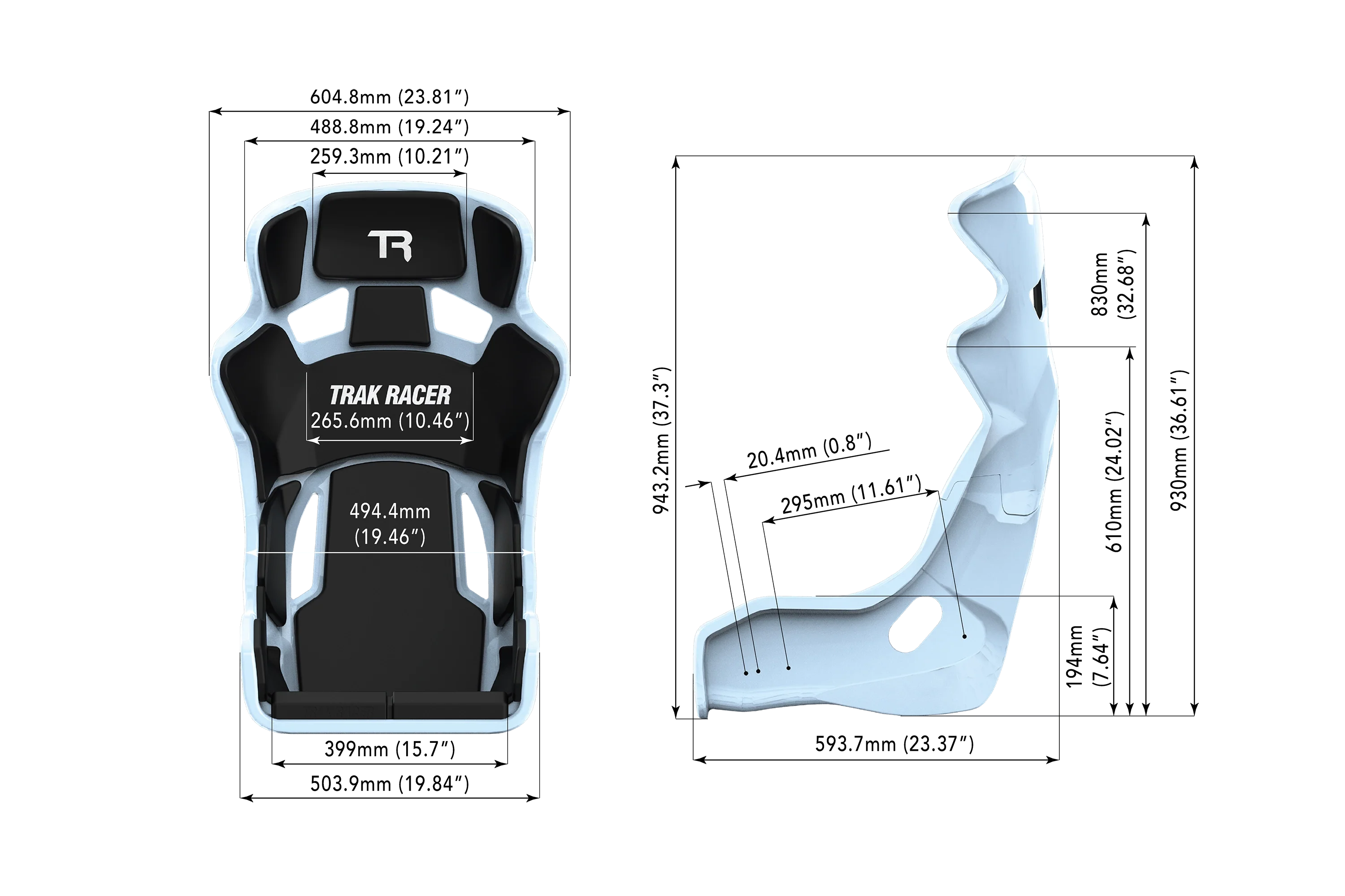 TRS TR Series GT Pro Racing Seat - Fiberglass Pearlescent Colour-Shift Finish - Image 10