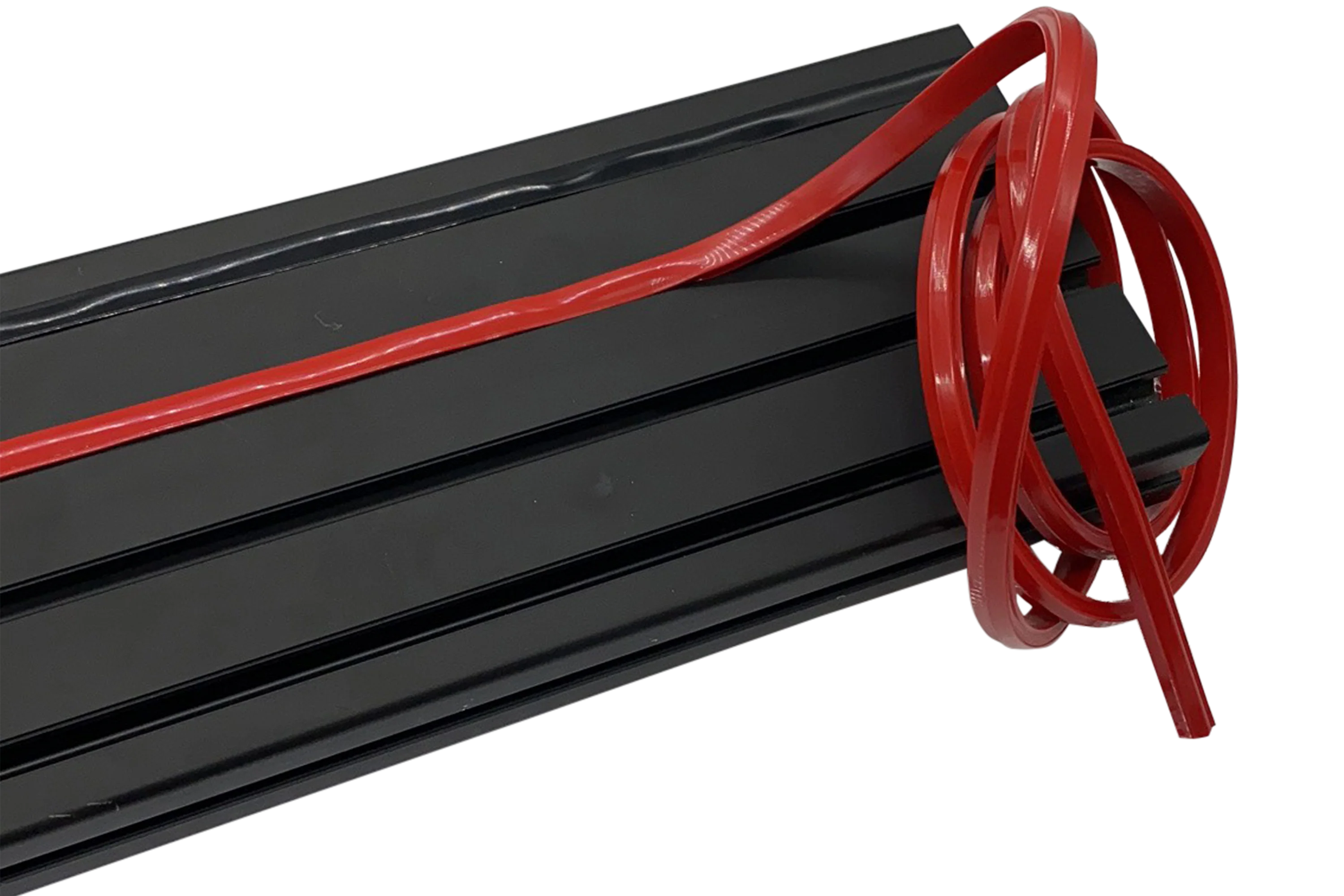 2m/79" Red Rubber Dust/Design Strip – Anti-Slip Protective Edge Trim for Aluminium Profile Sim Rigs - Image 3