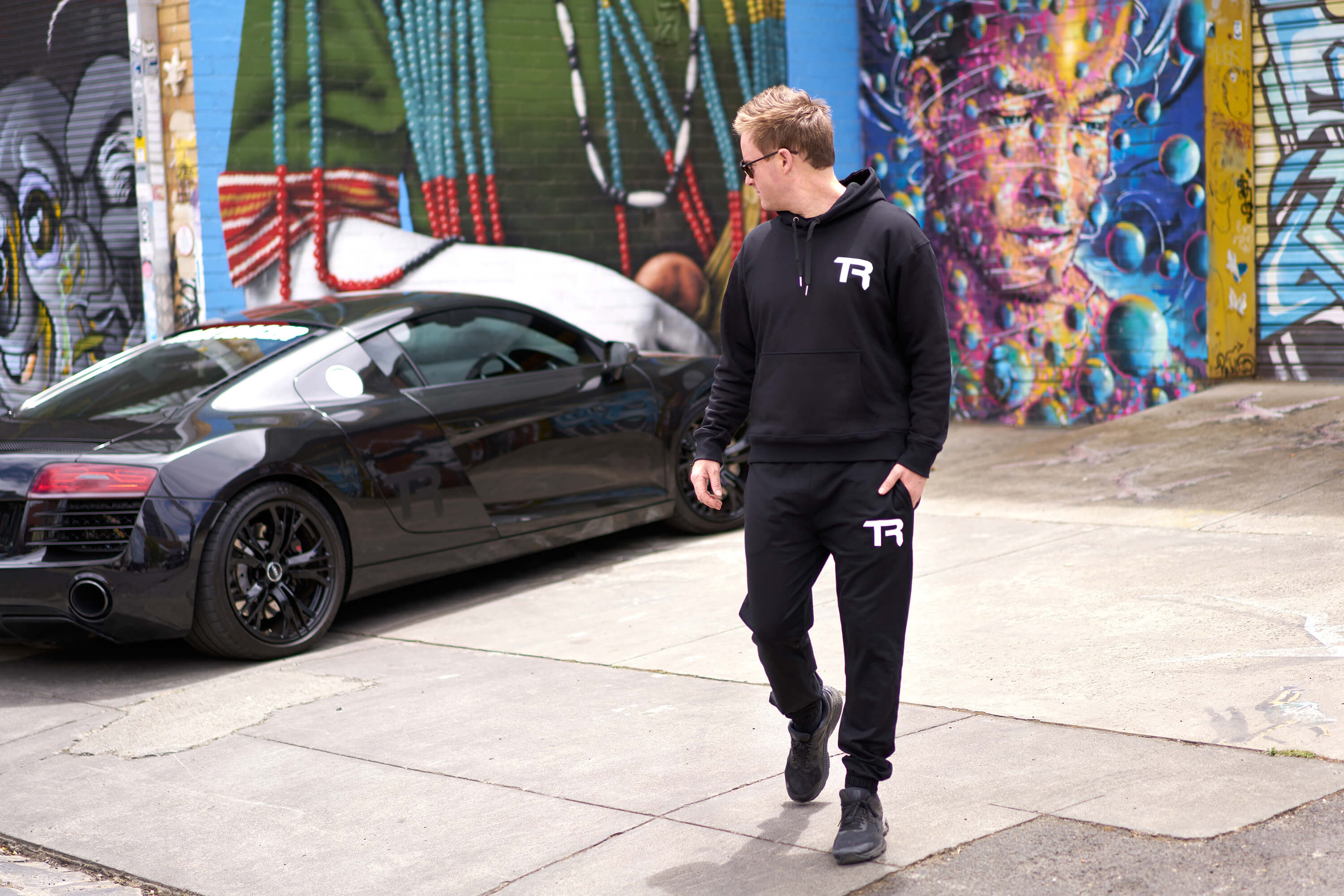 TR Monogrammed Cotton Hoodie - Image 2