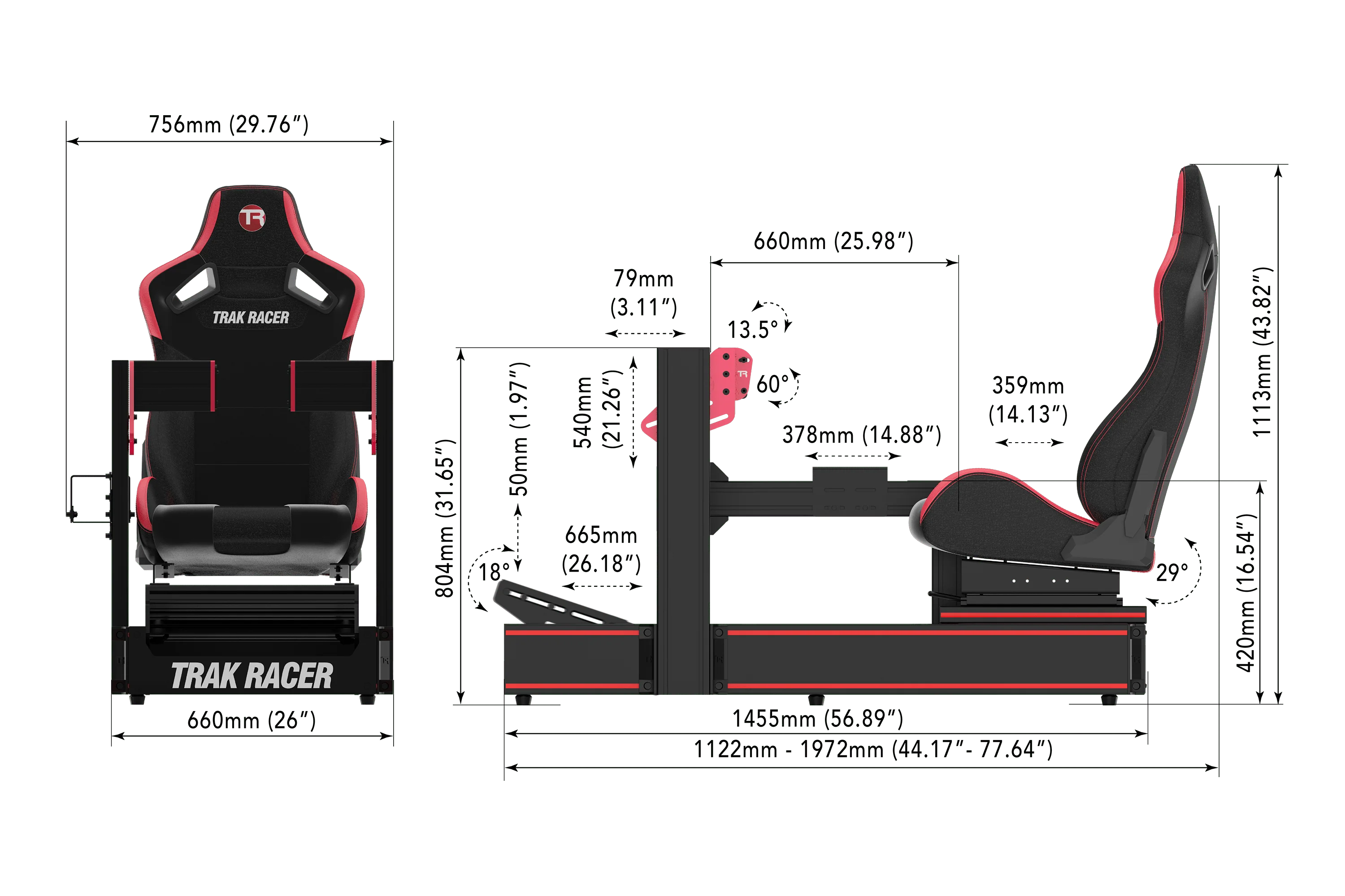TR160 V5 Racing Simulator with Seat Slider Kit - Image 7