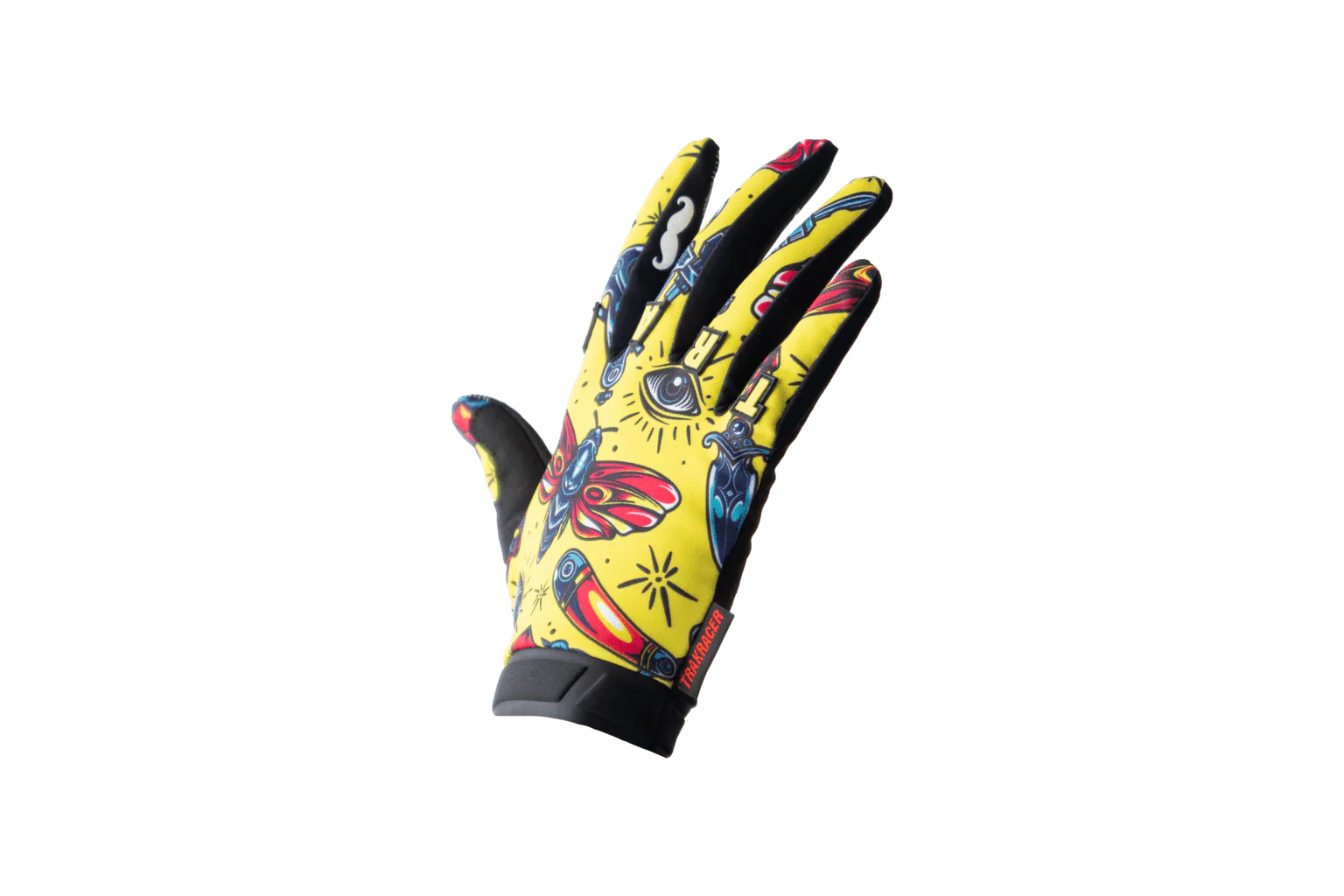 ﻿Trak Racer Multi-Use Sim Racing Gloves - Yellow - Image 7